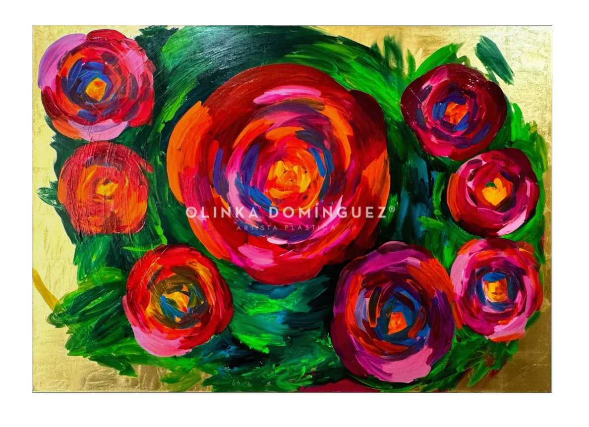 Obra de la colección Flowers de Olinka Domínguez