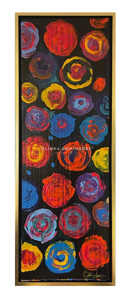 Obra de la colección Flowers de Olinka Domínguez