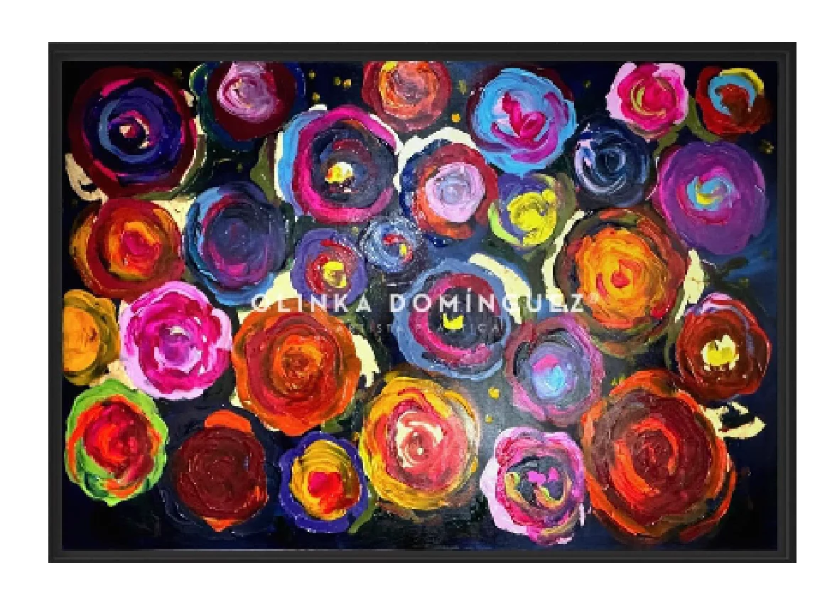 Obra de la colección Flowers de Olinka Domínguez