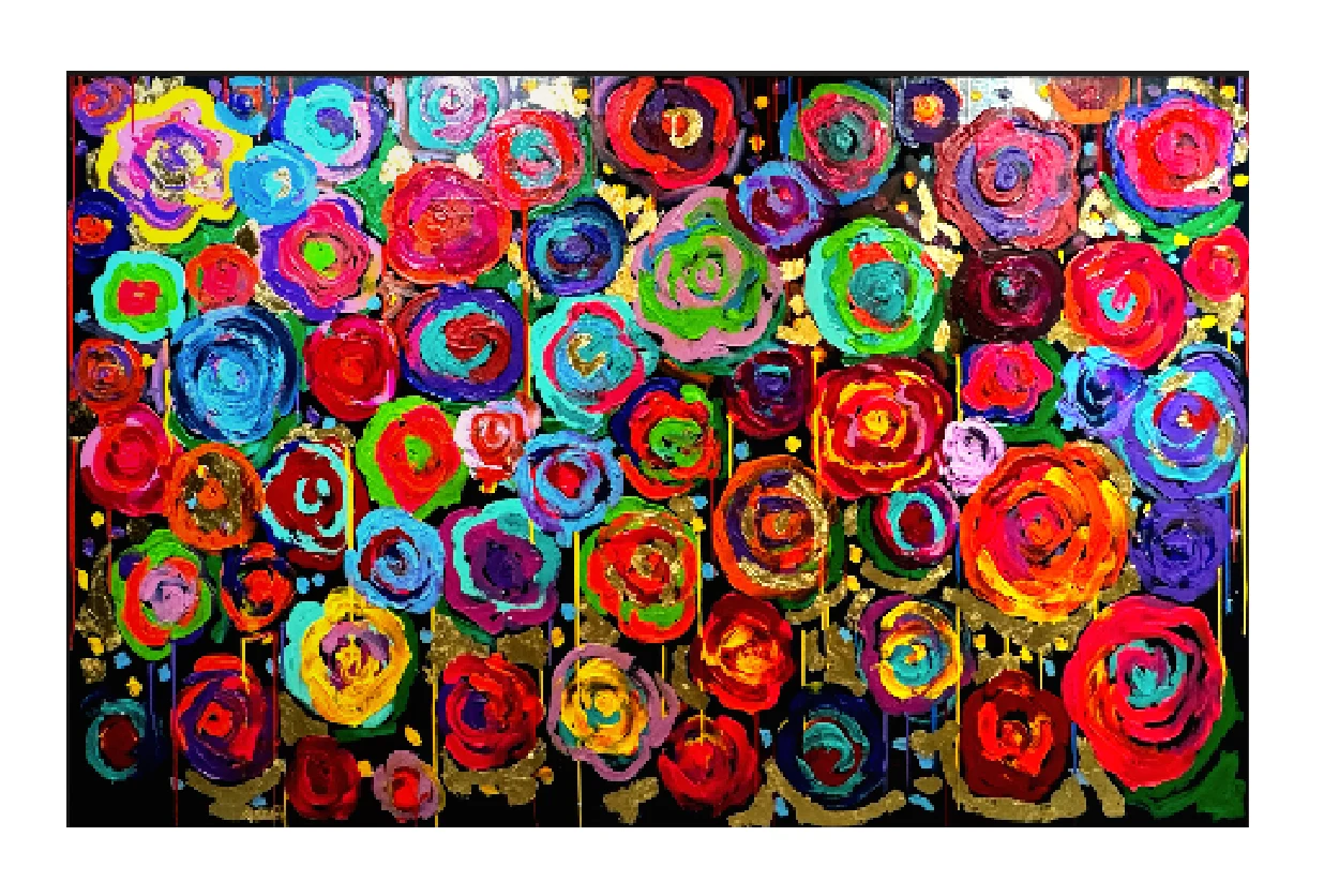 Obra de la colección Flowers de Olinka Domínguez