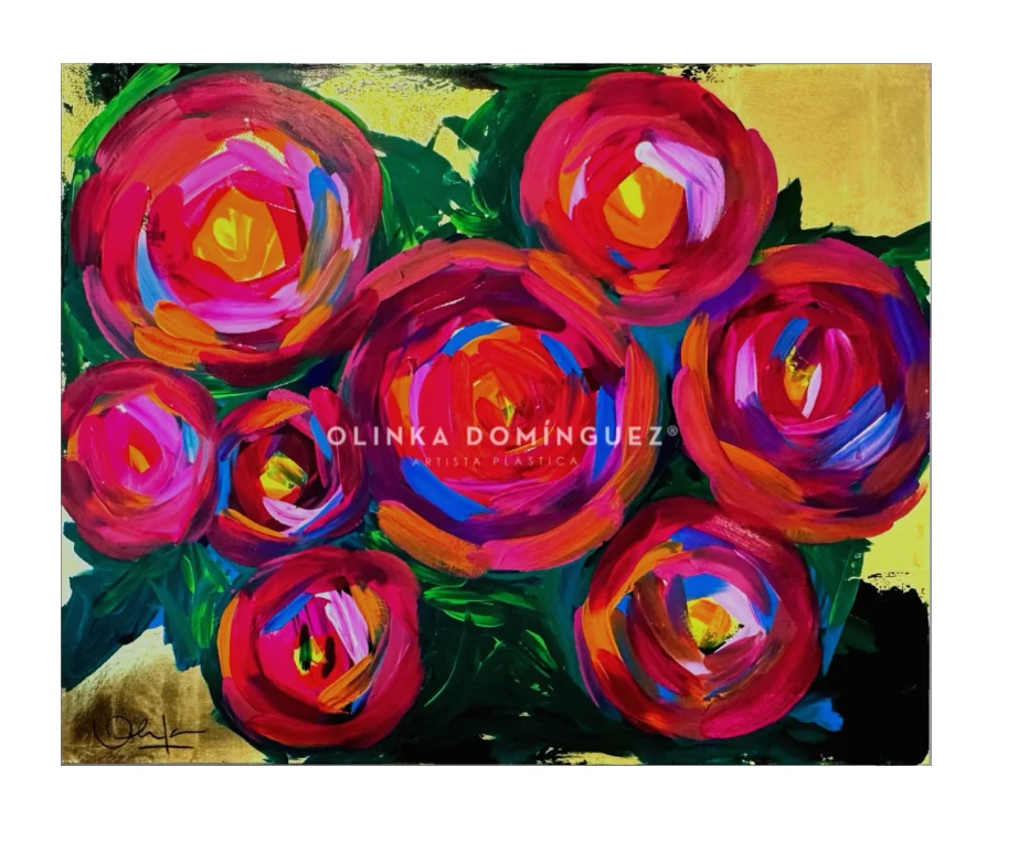 Obra de la colección Flowers de Olinka Domínguez